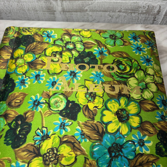 Vintage Silky Groovy Floral Photo Album