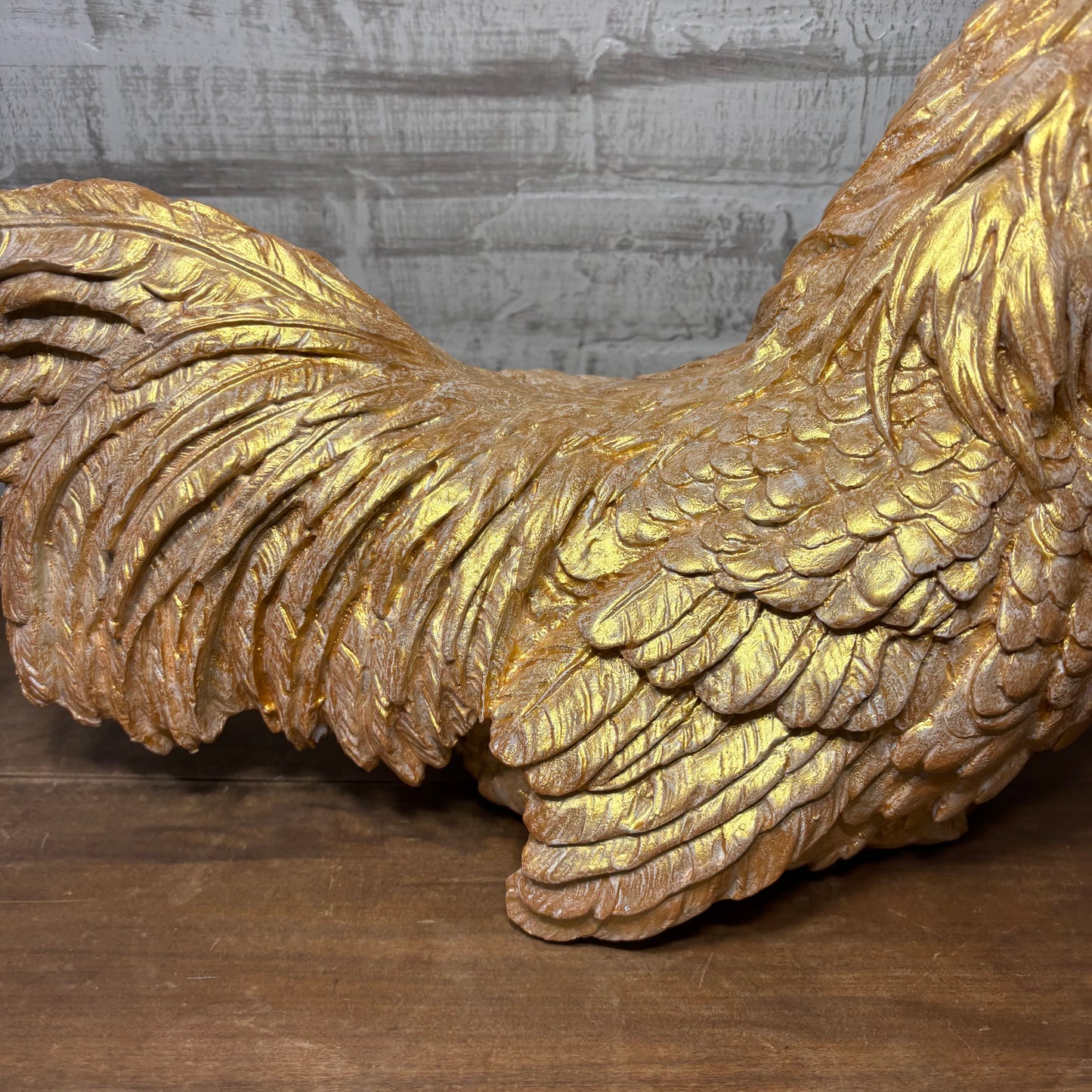 Gold Rooster Statue