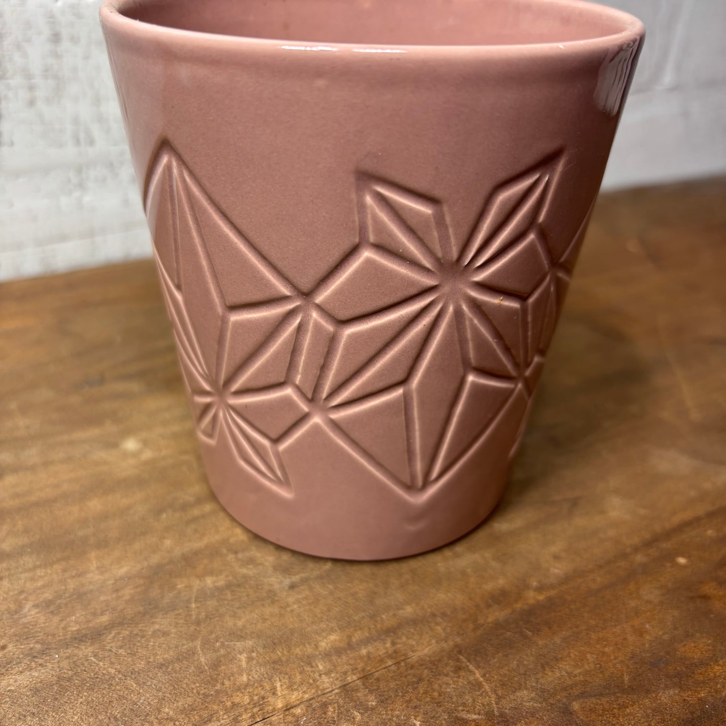 Pink Geometric Pot