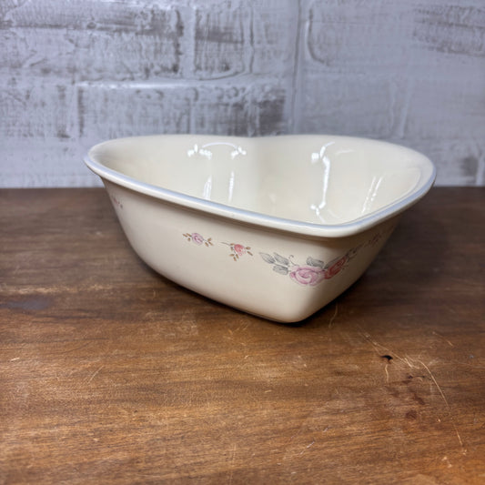 Vintage Pfaltzgraff Tea Rose Heart Shaped Bowl