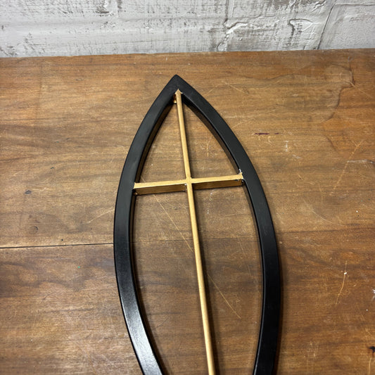 Black Metal Ichthys Jesus Fish Wall Decor