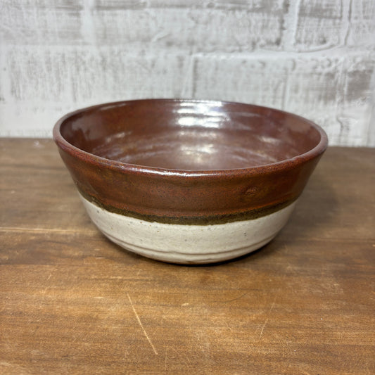 Rustic Two-Tone Stoneware Bowl