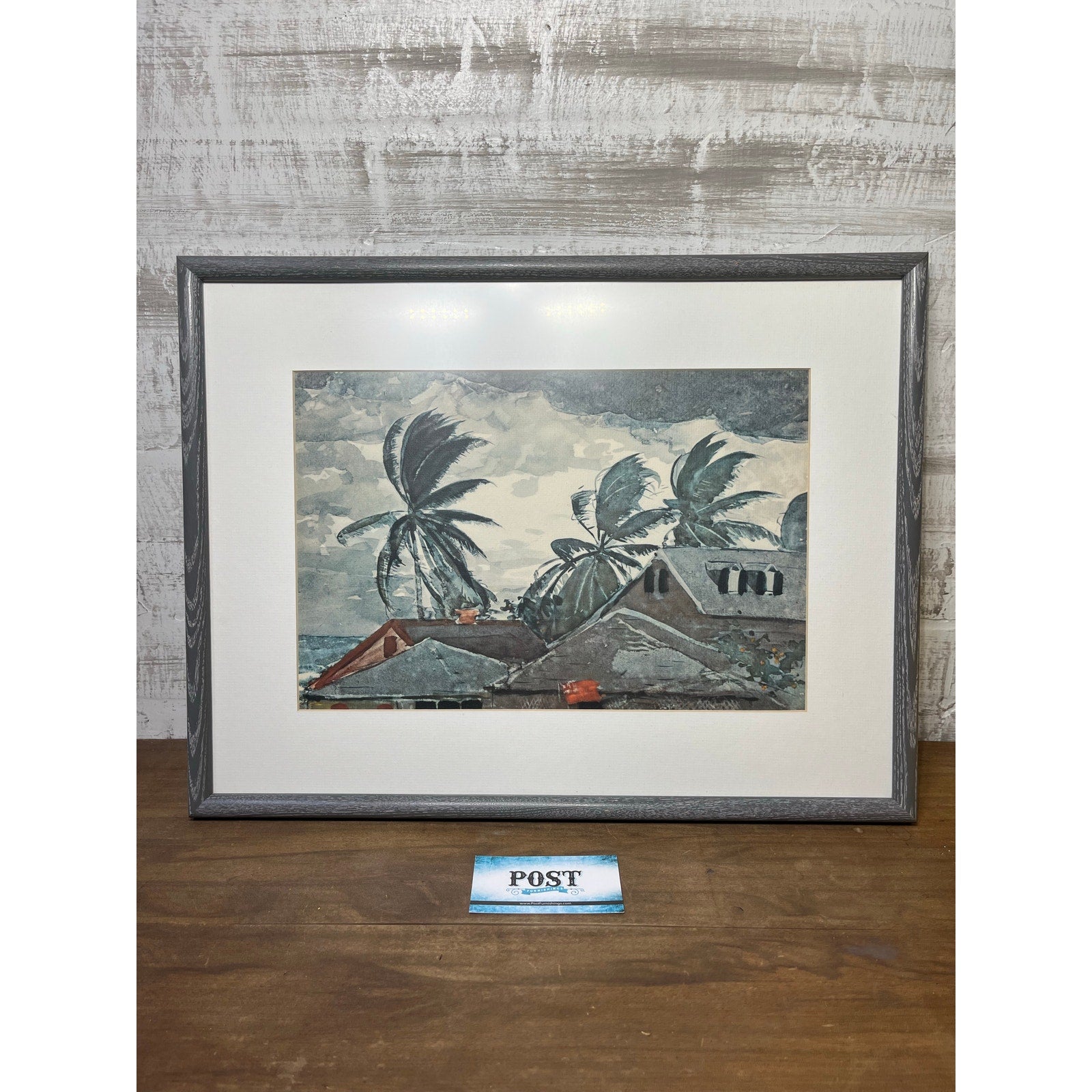 Artery8 Poster Su Tela 'Hurricane Bahamas' Di Homer. Stampa D'arte Large 61x81 Cm. Tela Di Cotone Di Alta Qualità, Made In Scotland.
