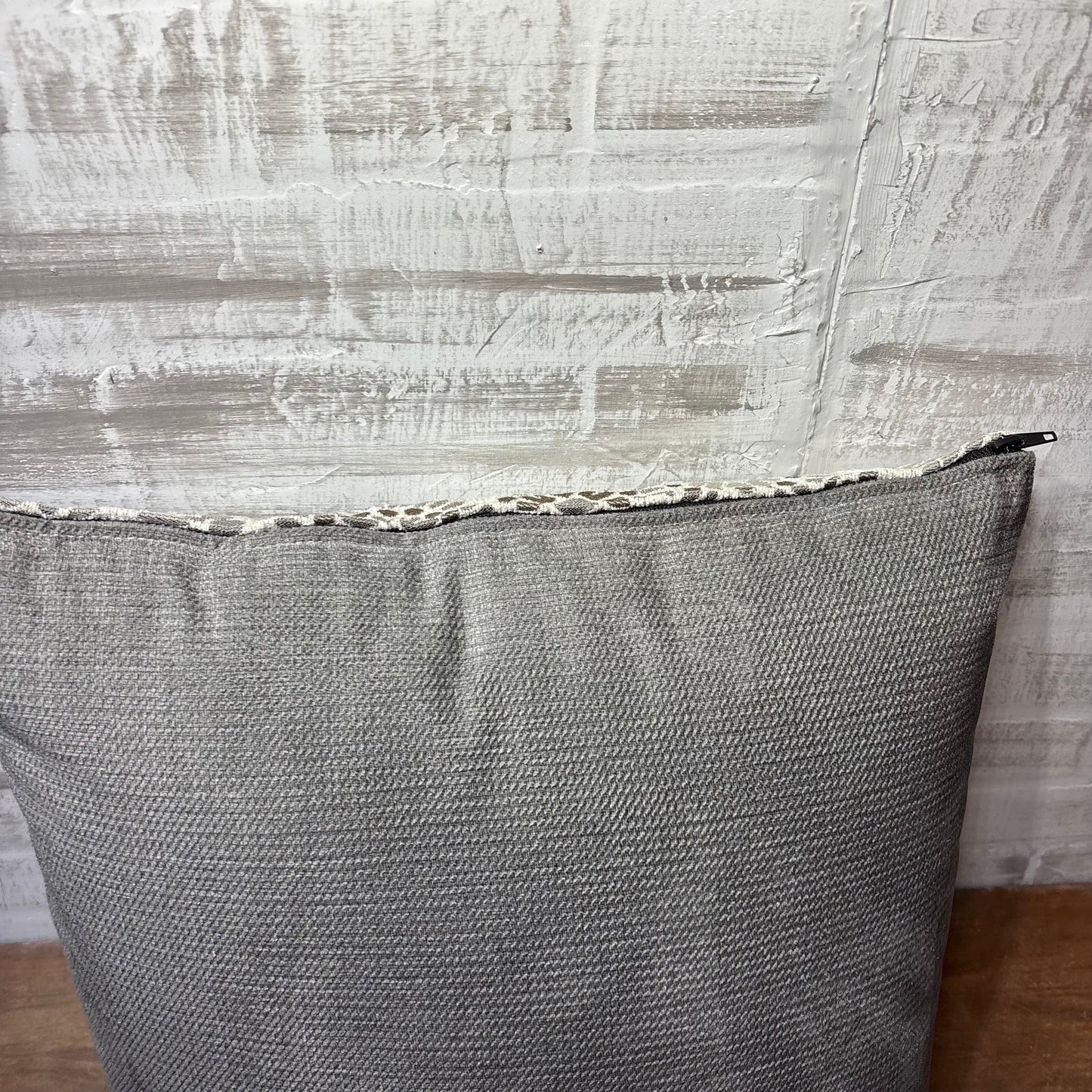 Pinwheel Design Two Tone Gray Pillow