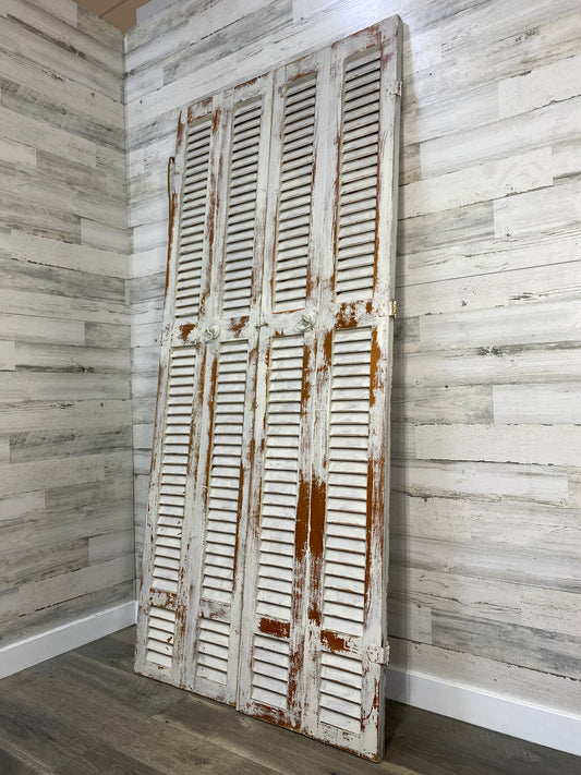 Shabby Chic Wood Room Divider Shutters