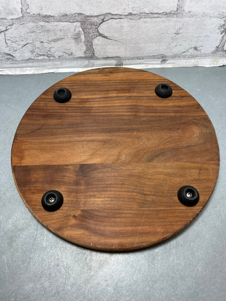 Round Walnut “B” Cutting Board/ Trivet