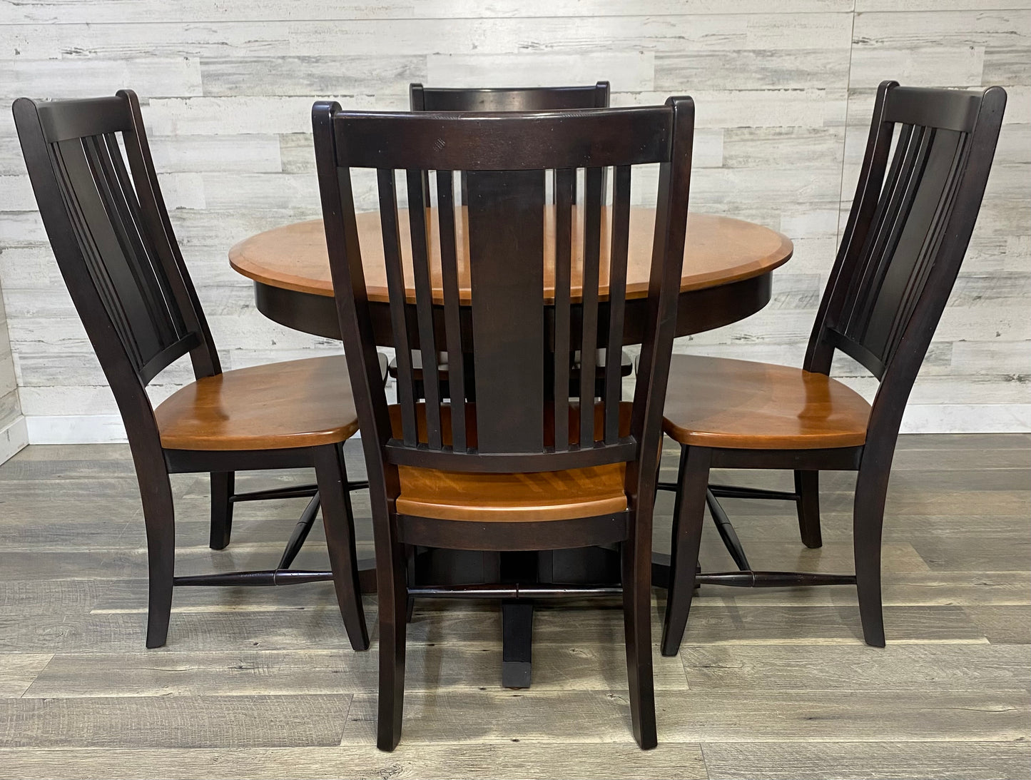 Black Dining Table & 4 Chairs Set