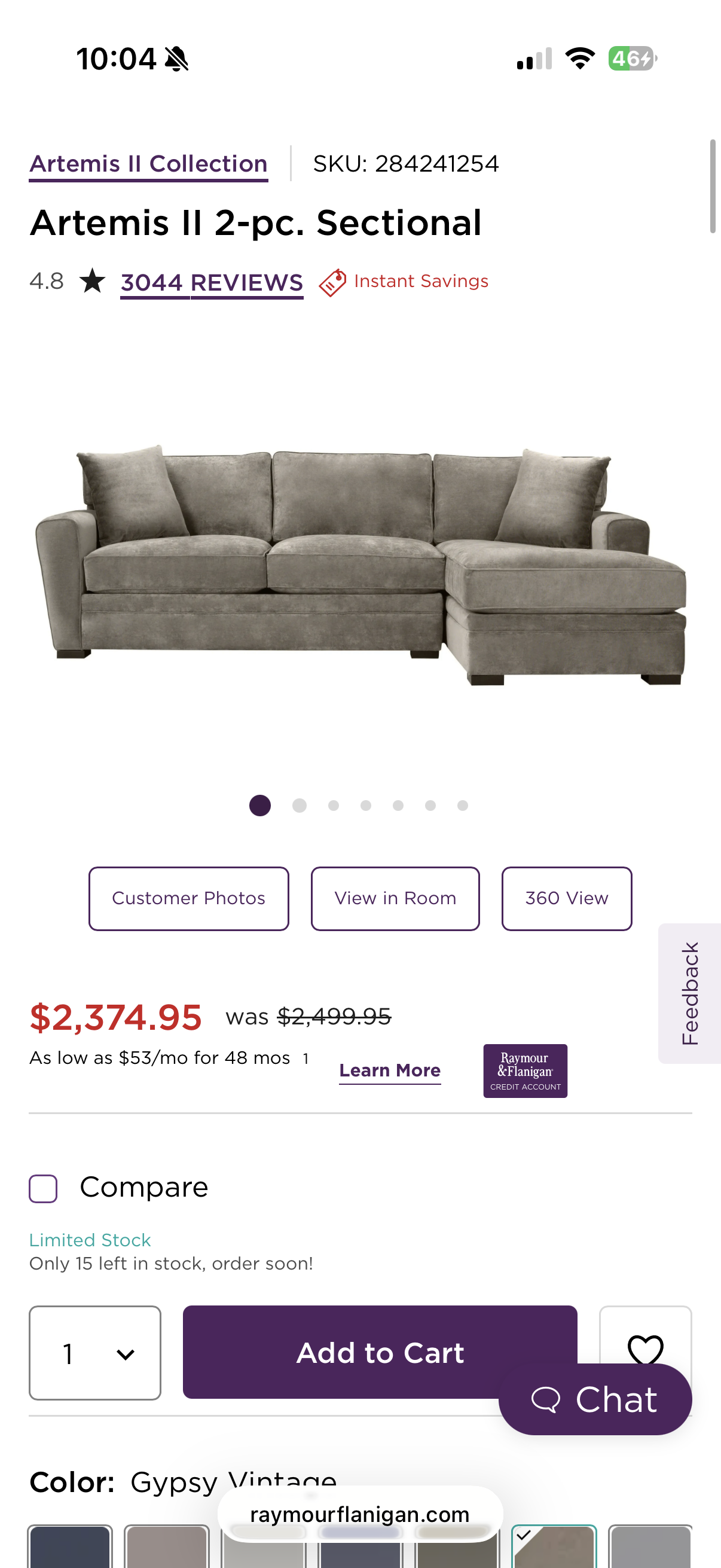 Jonathan Louis Sleeper Sectional Couch