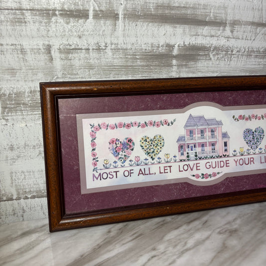 Vintage Charles F. Humphrey Colossians 3:14 Framed Scripture Print