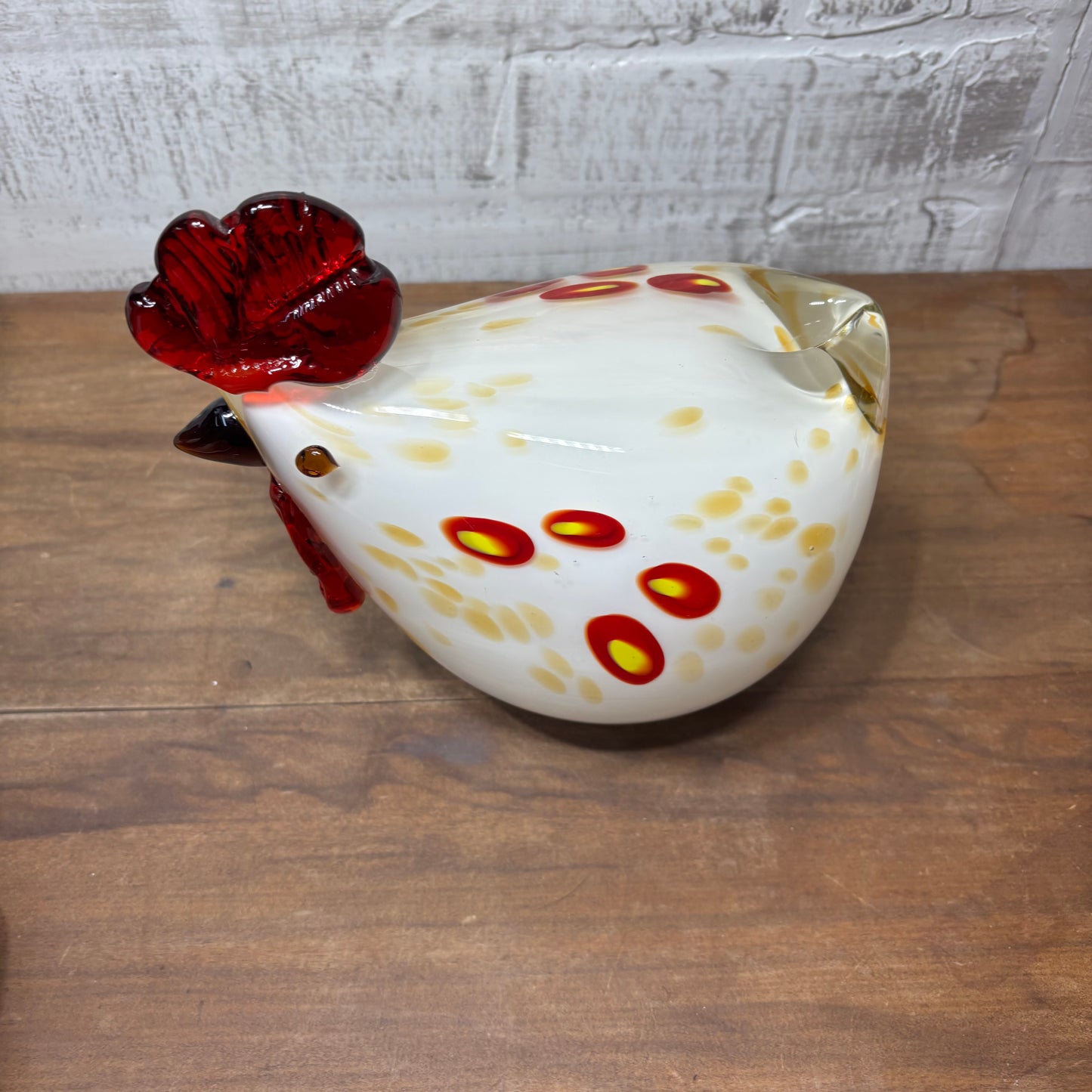 Murano Style Handblown Glass Chicken