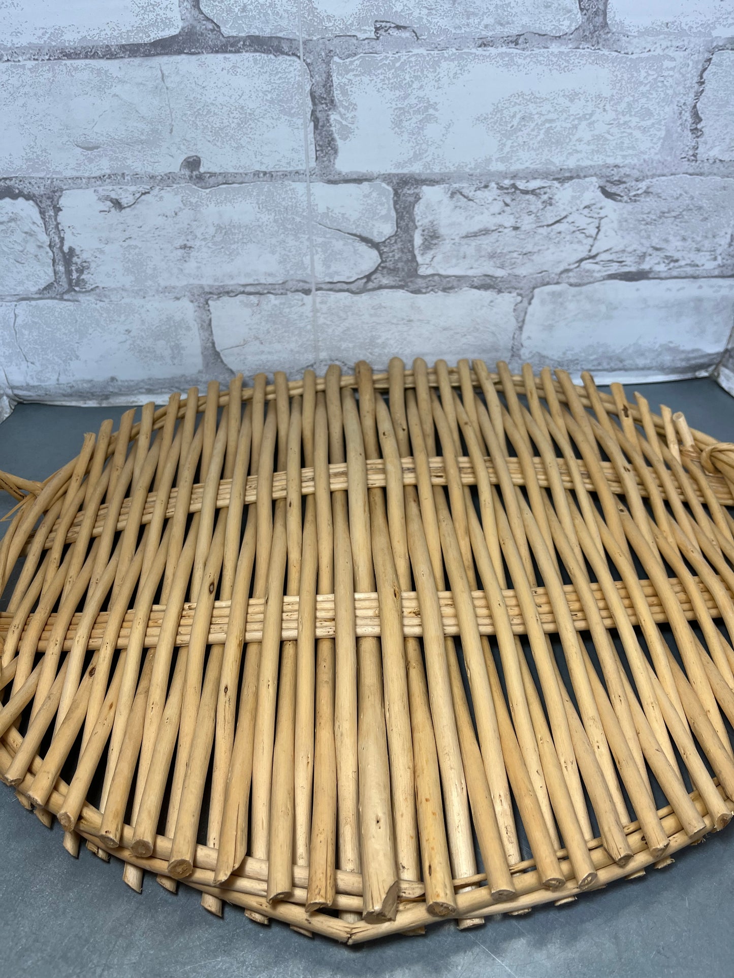 Large Oval Wicker Tray