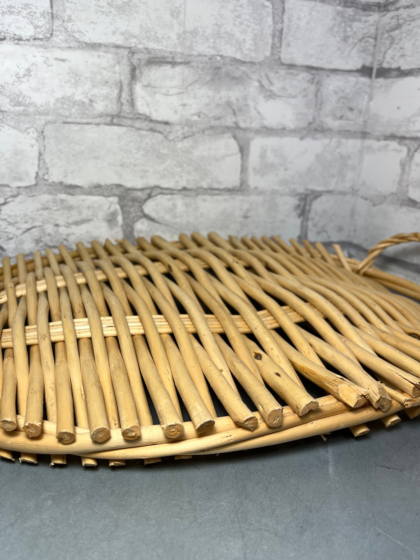 Wicker Oval Serving Tray