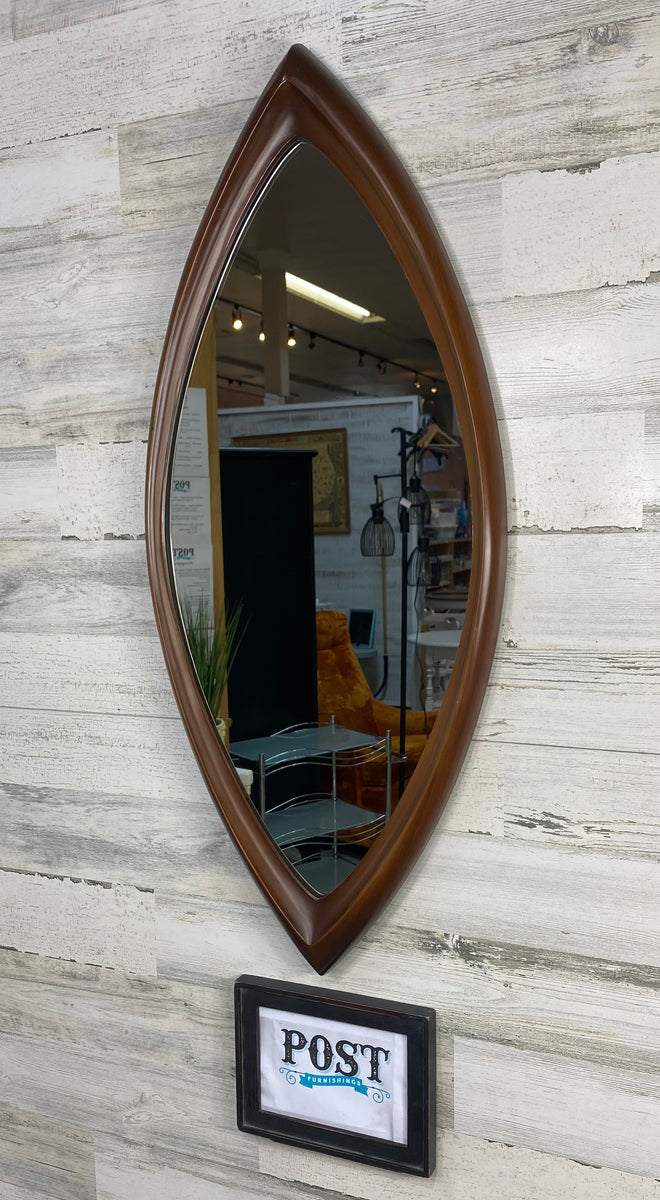 Mid Century Modern Mirror Cat Eye Shape Made by the Syroco Co Post