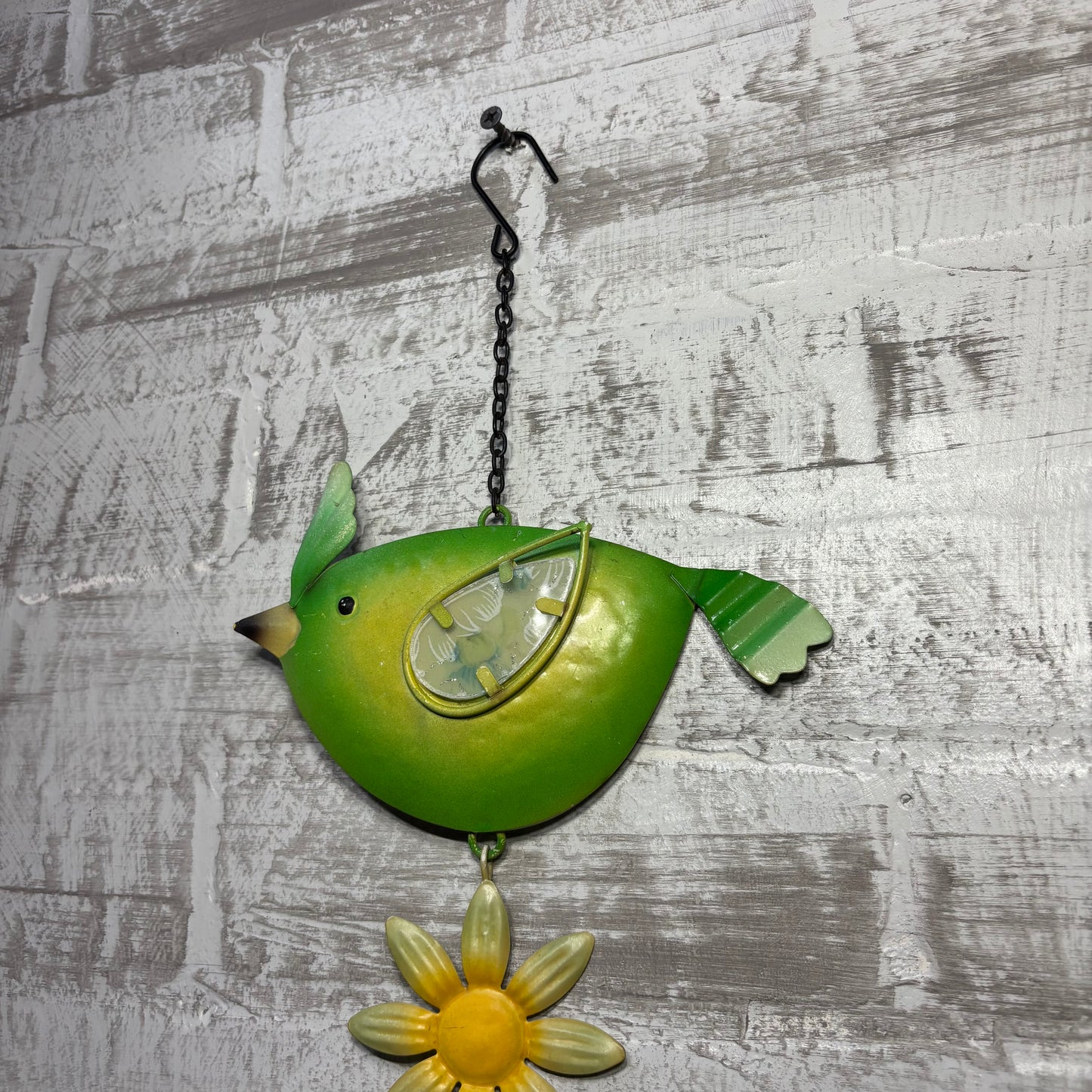 Green Bird Floral Wind Chime