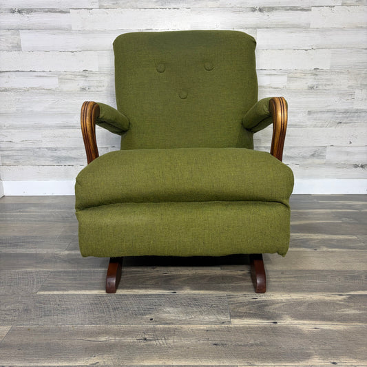 Retro Green Platform Rocking Chair