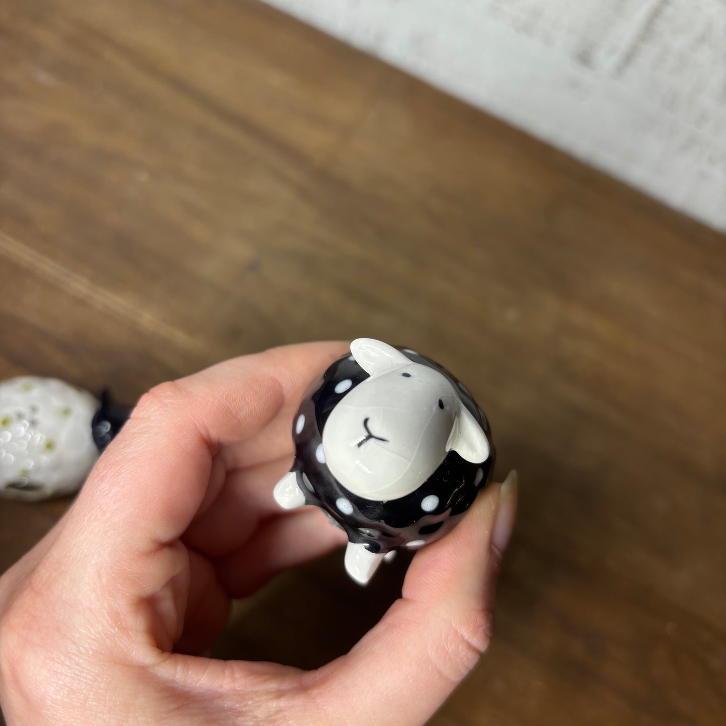 Ceramic Sheep Magnetic Salt & Pepper Shakers