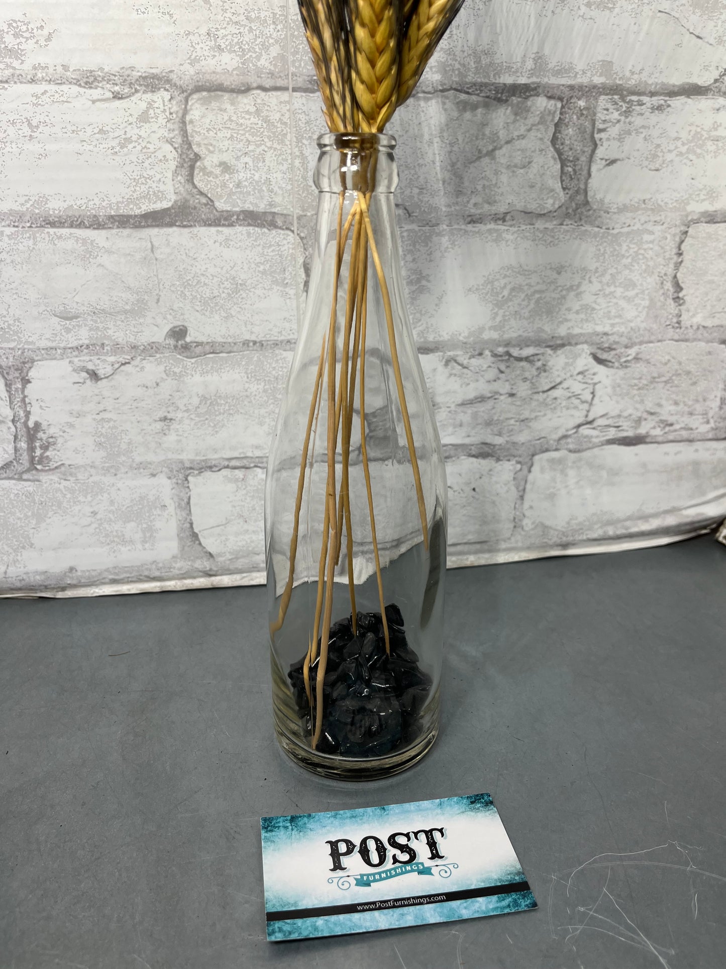 Decorative Vase W/ Wheat Grass