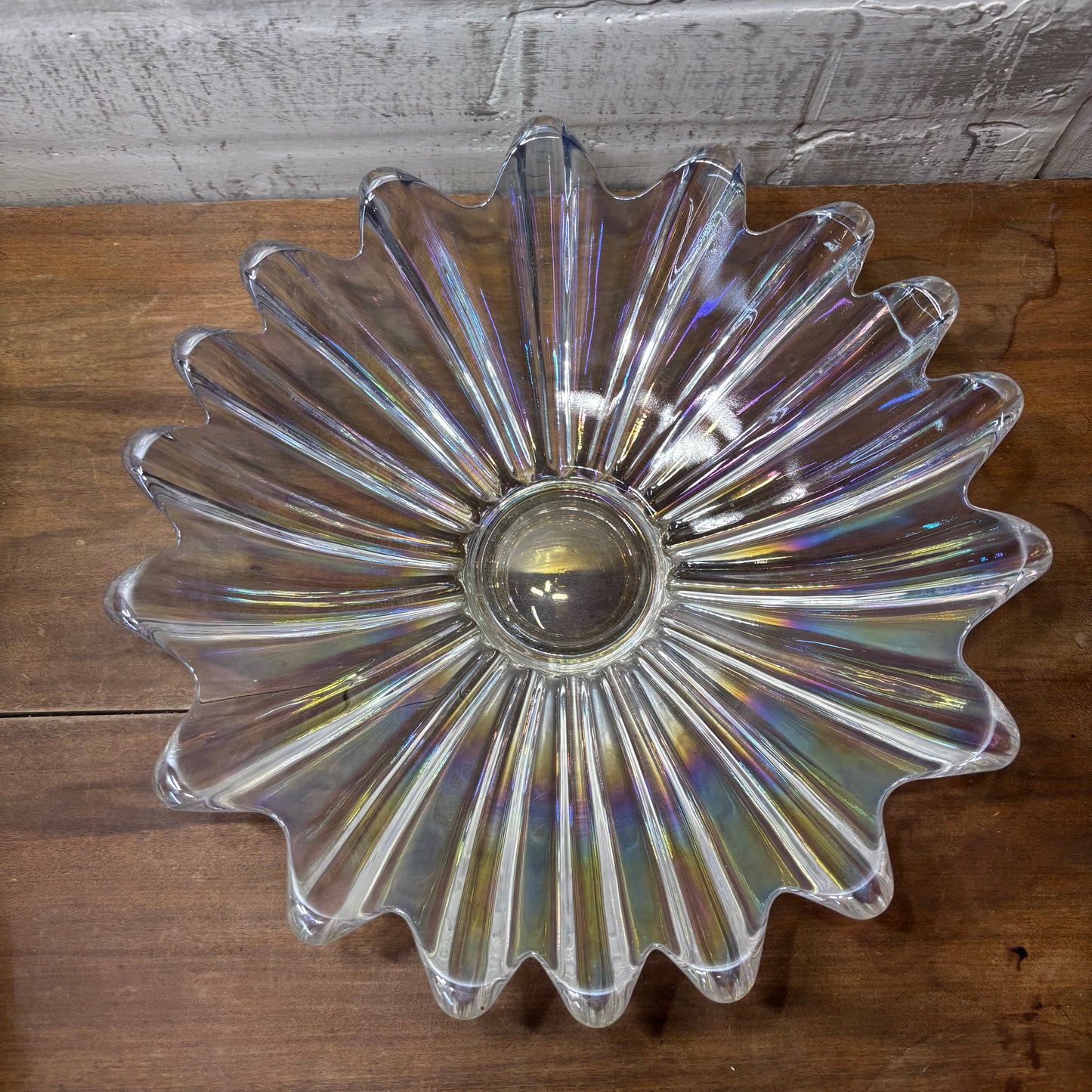 Vintage Federal Celestial Glass Iridescent Bowl/ Dish