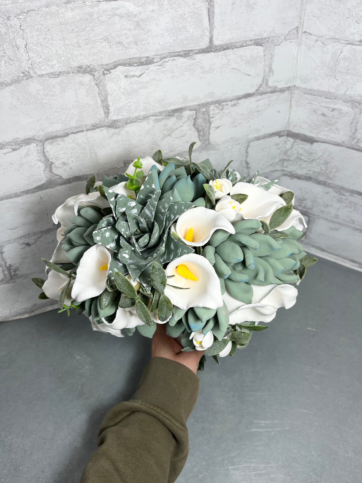 Ivory Magnolia Calla Lilly Wedding Bouquet