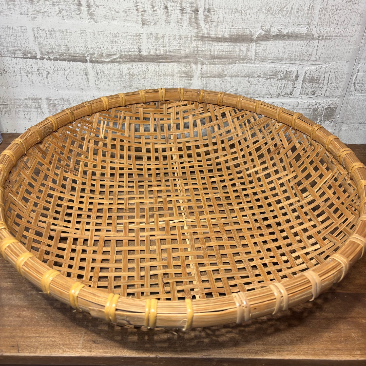 Mid Century Large Woven Wicker Wall Decor