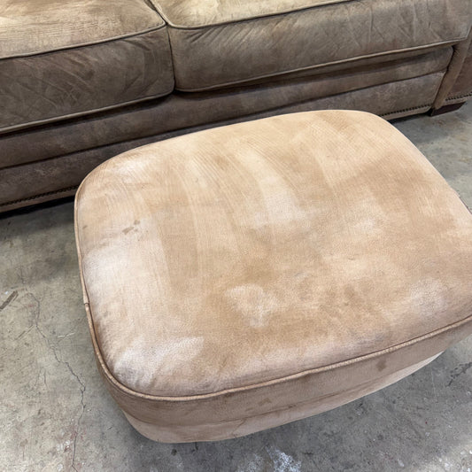 Western Brown Couch & Leather Ottoman