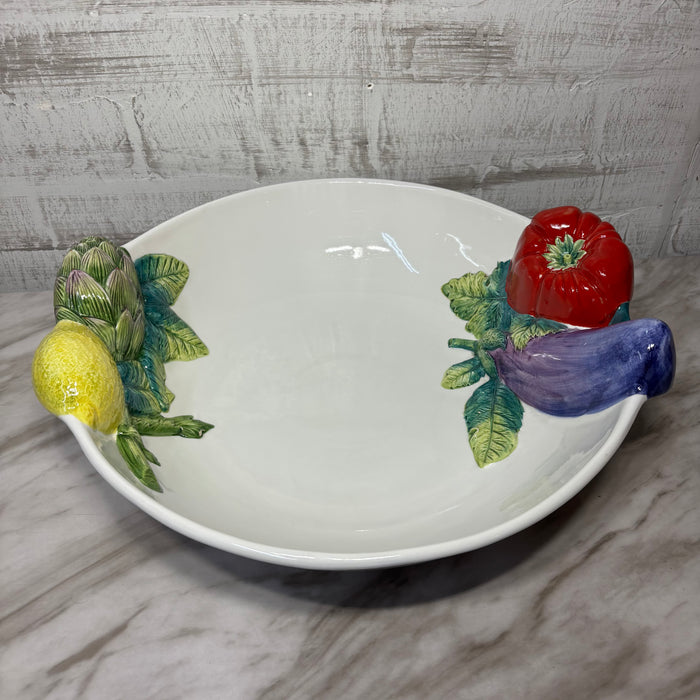 Vintage Tre Art Italian Ceramic Vegetable Serving Bowl