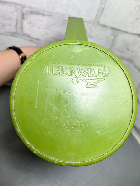 Vintage Alladinware Avocado Green Pitcher