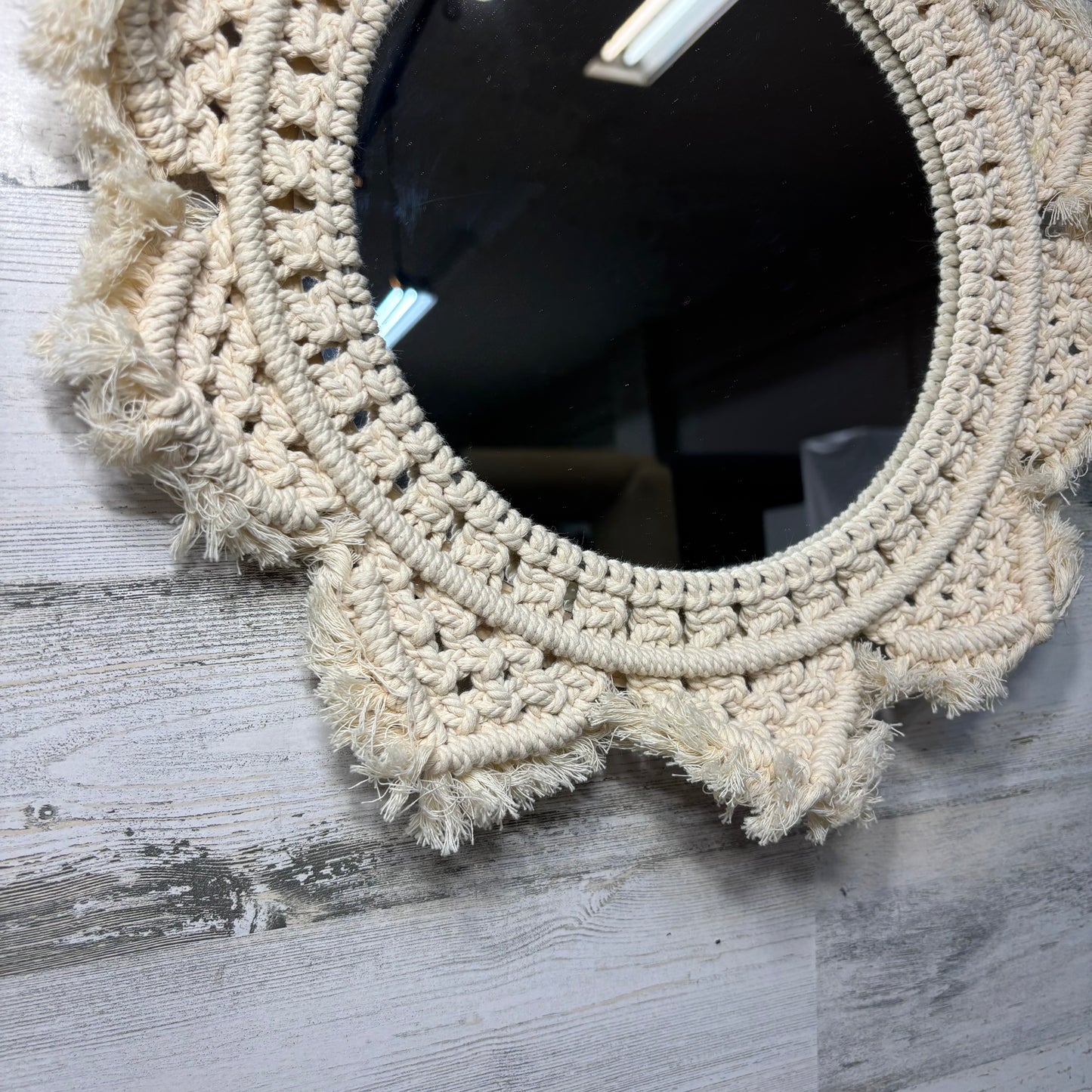 Boho Macrame Hanging Mirror