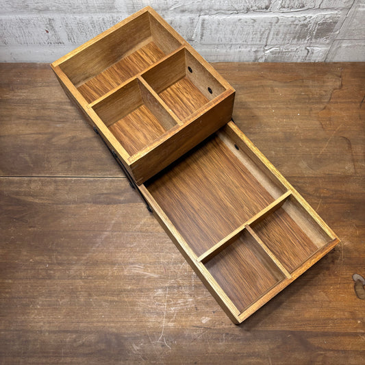 Hinged Vanity Wooden Organizer
