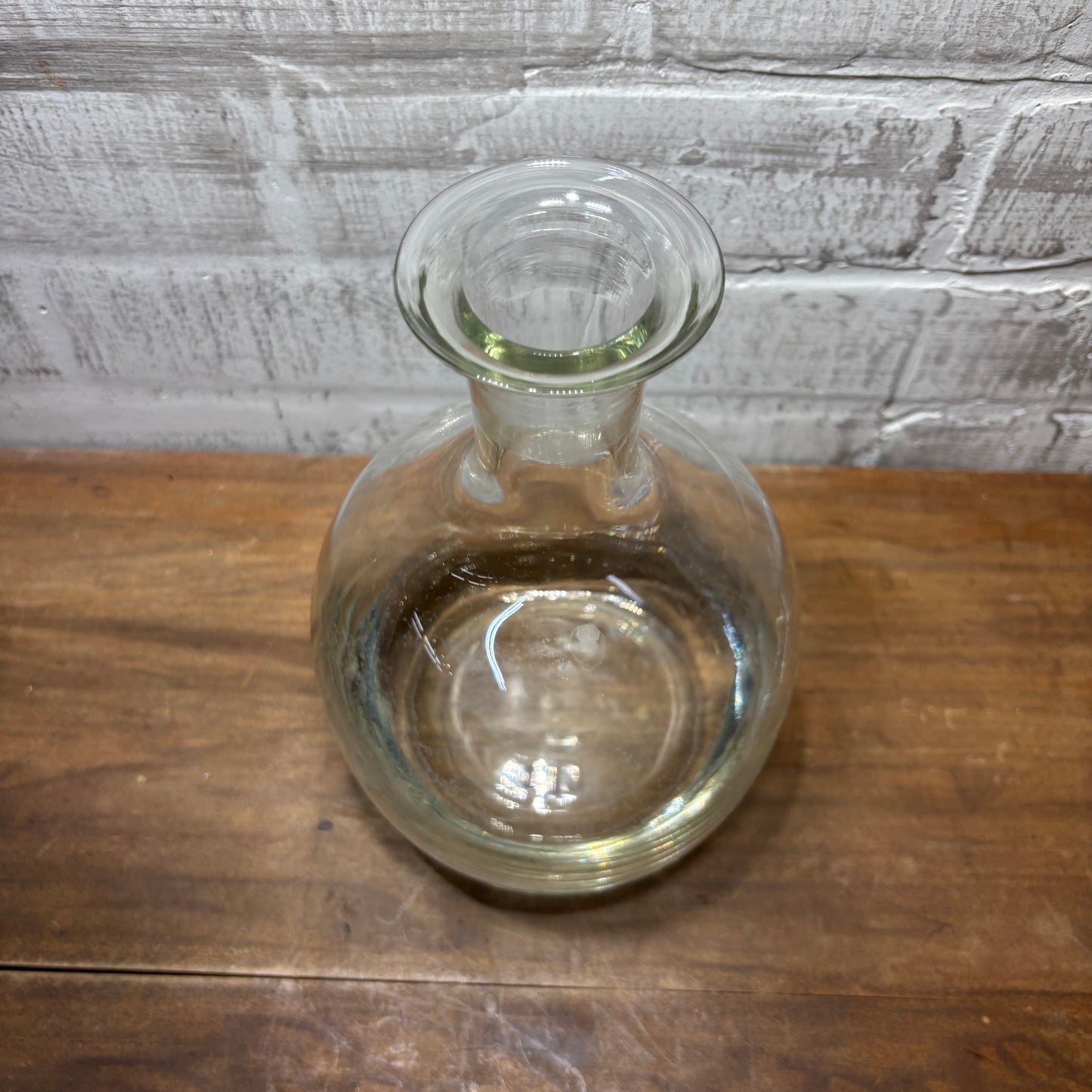 Heavy Glass Decanter Vase