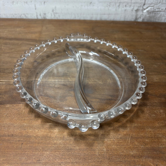 Vintage Imperial Glass Divided Dish