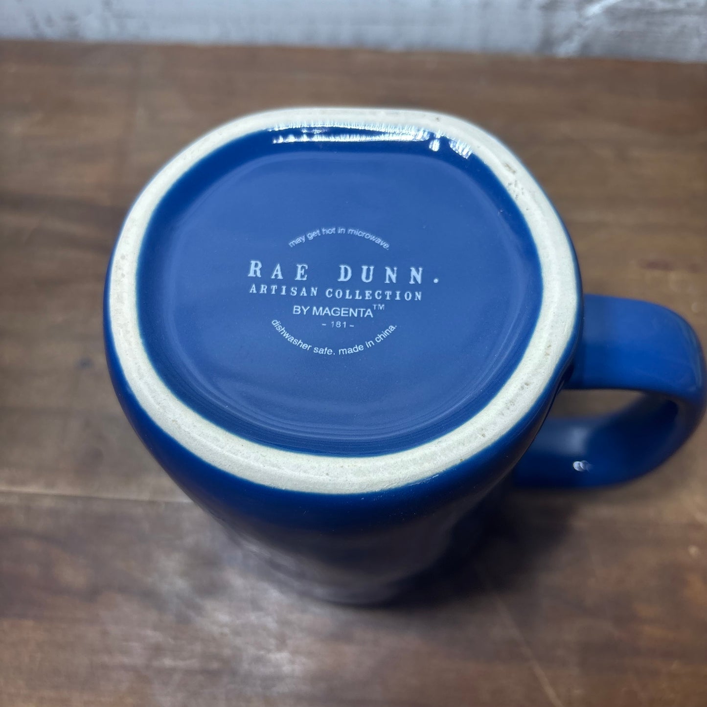 Rae Dunn “Veteran” Blue Mug