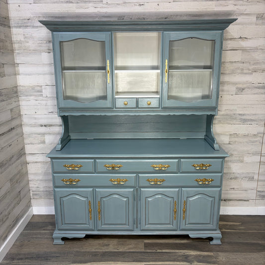 2pc Flint Ridge China Hutch
