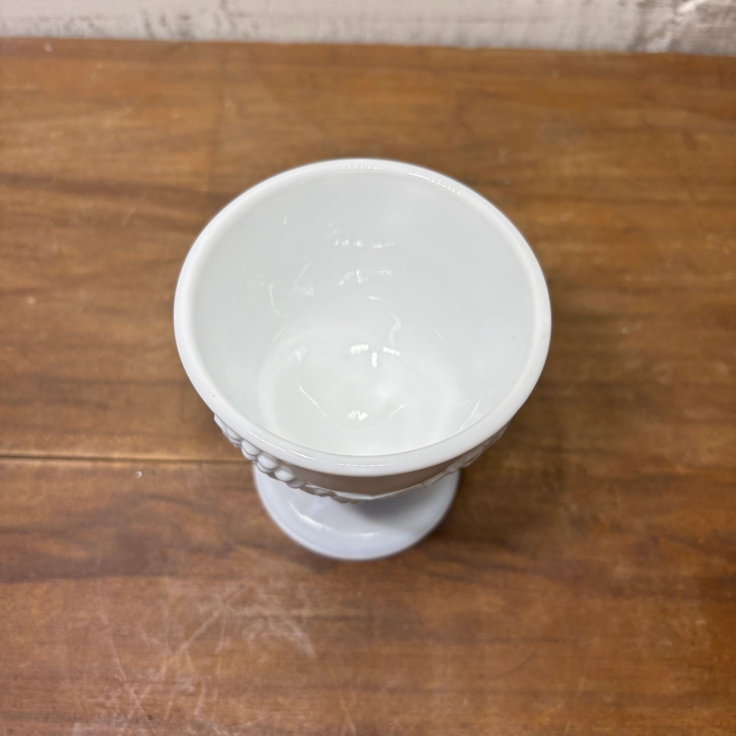 Vintage Milk Glass Open Sugar Bowl