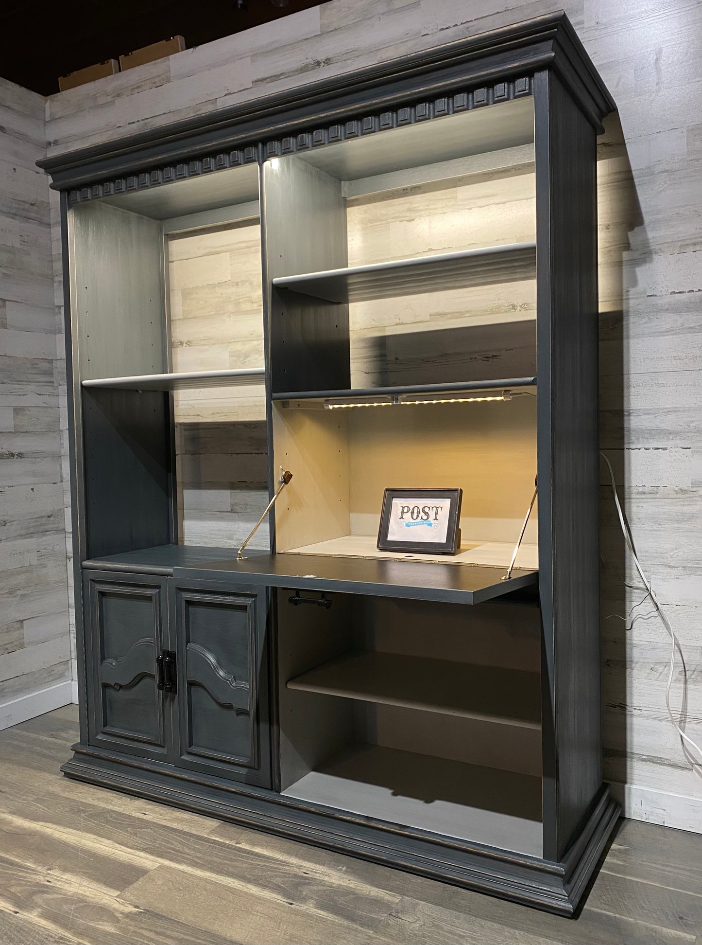 Dark Gray Cabinet/ Bookshelf