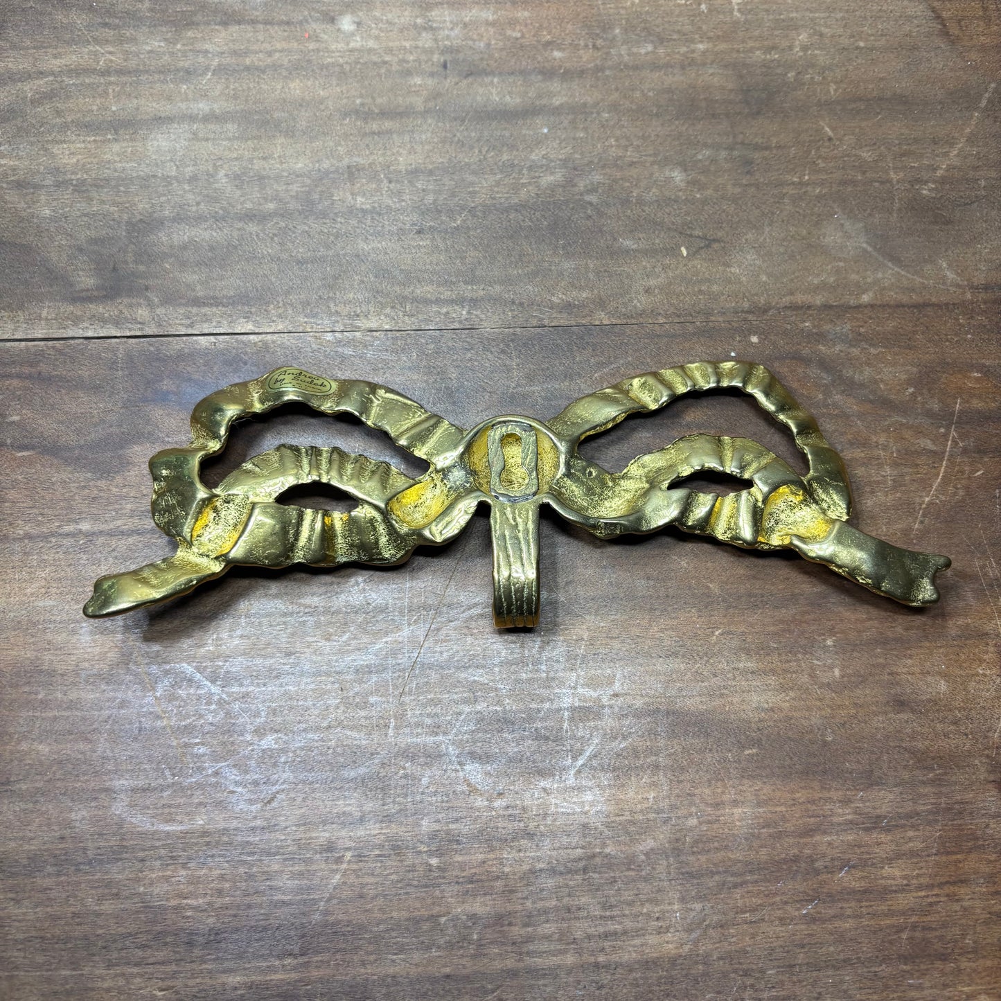 Vintage Andrea By Sadek Brass Bow Hook