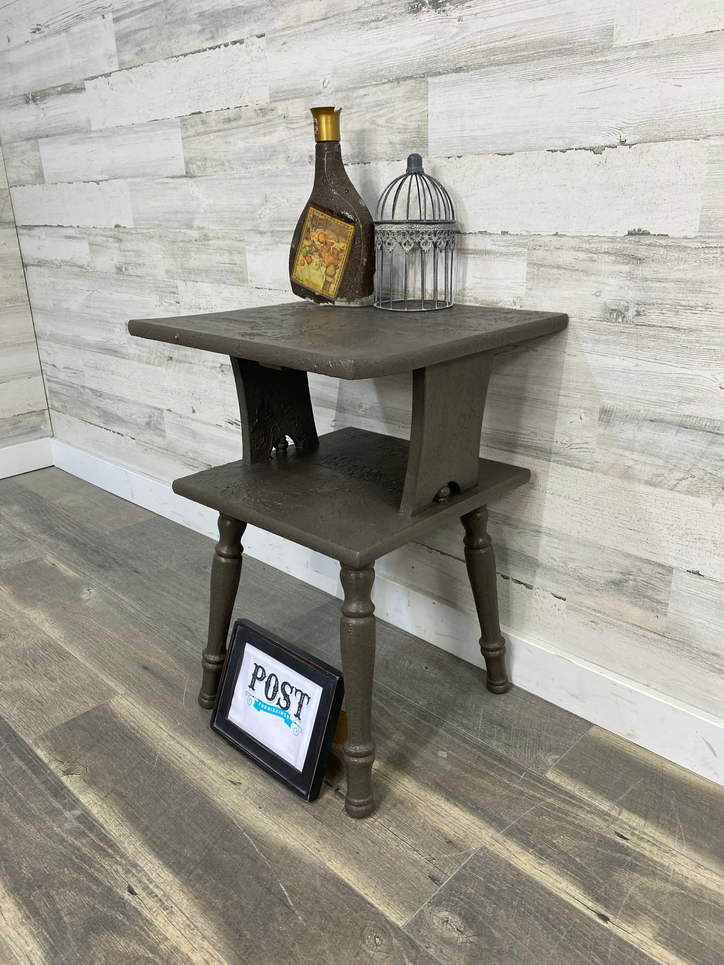 Brown Rustic End Table