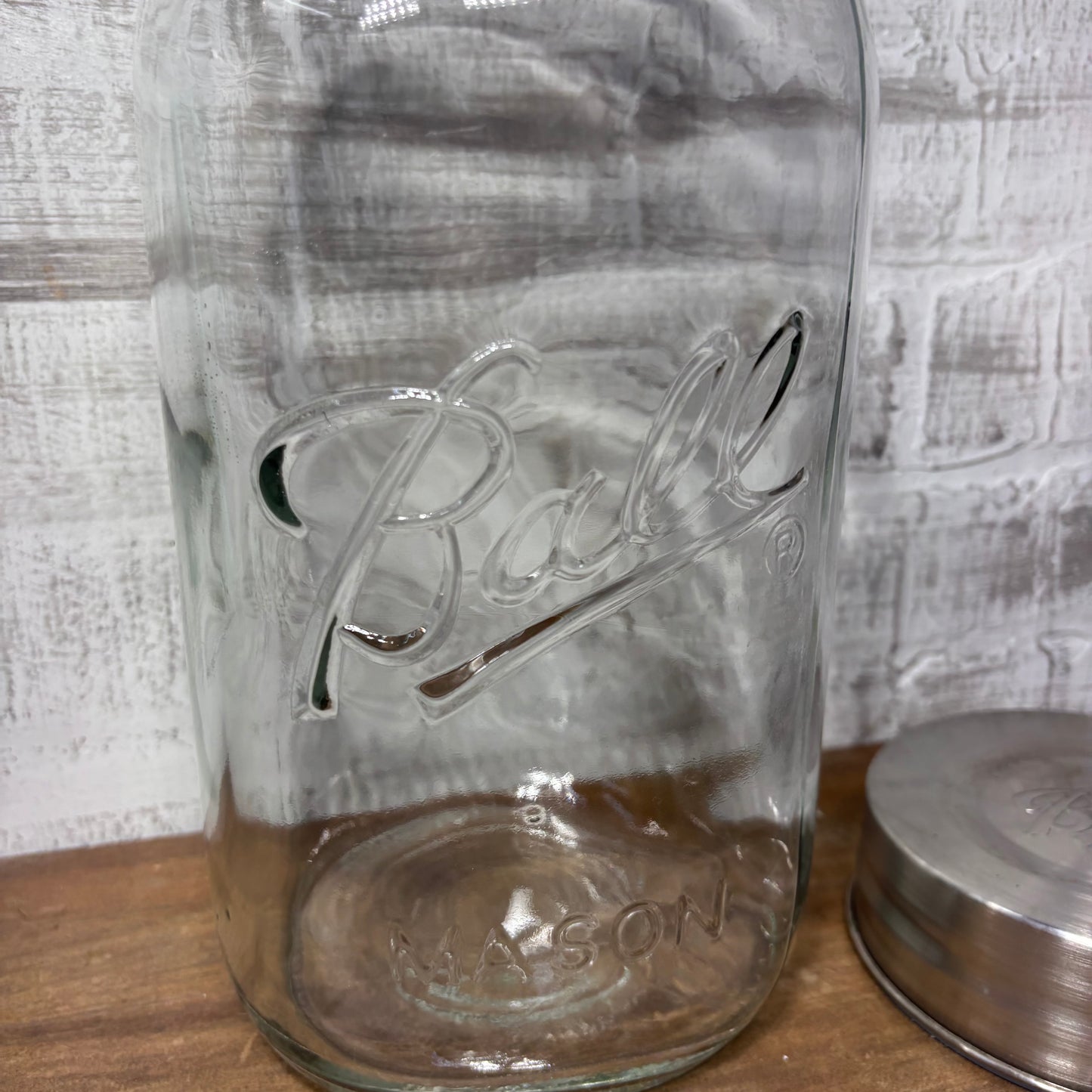 Large Wide Mouth Ball Glass Mason Jar