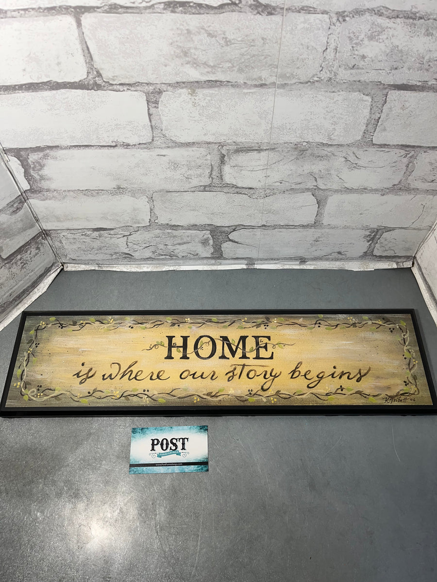 Home Where Our Story Begins Sign, Wooden signs, Home sign, Dining Room 2024 Sign