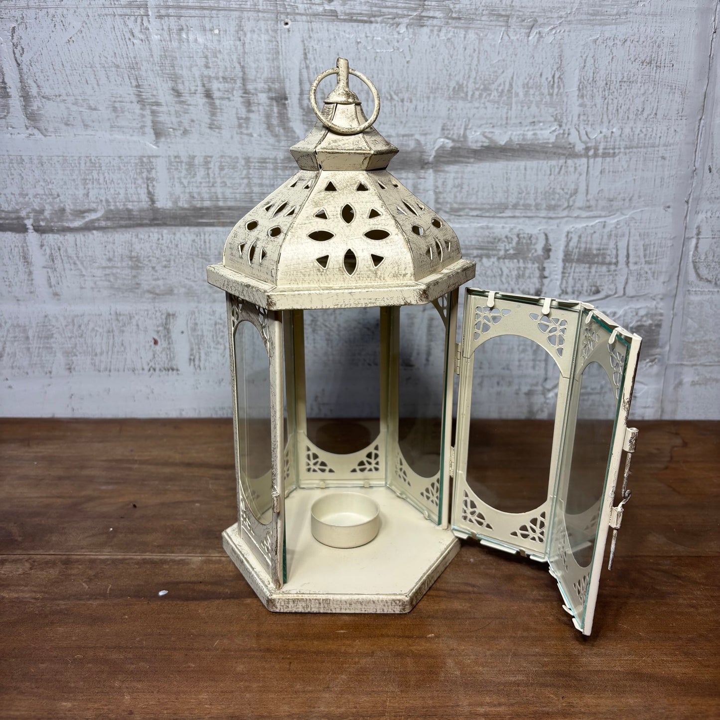 Shabby Chic Metal Candle Lantern