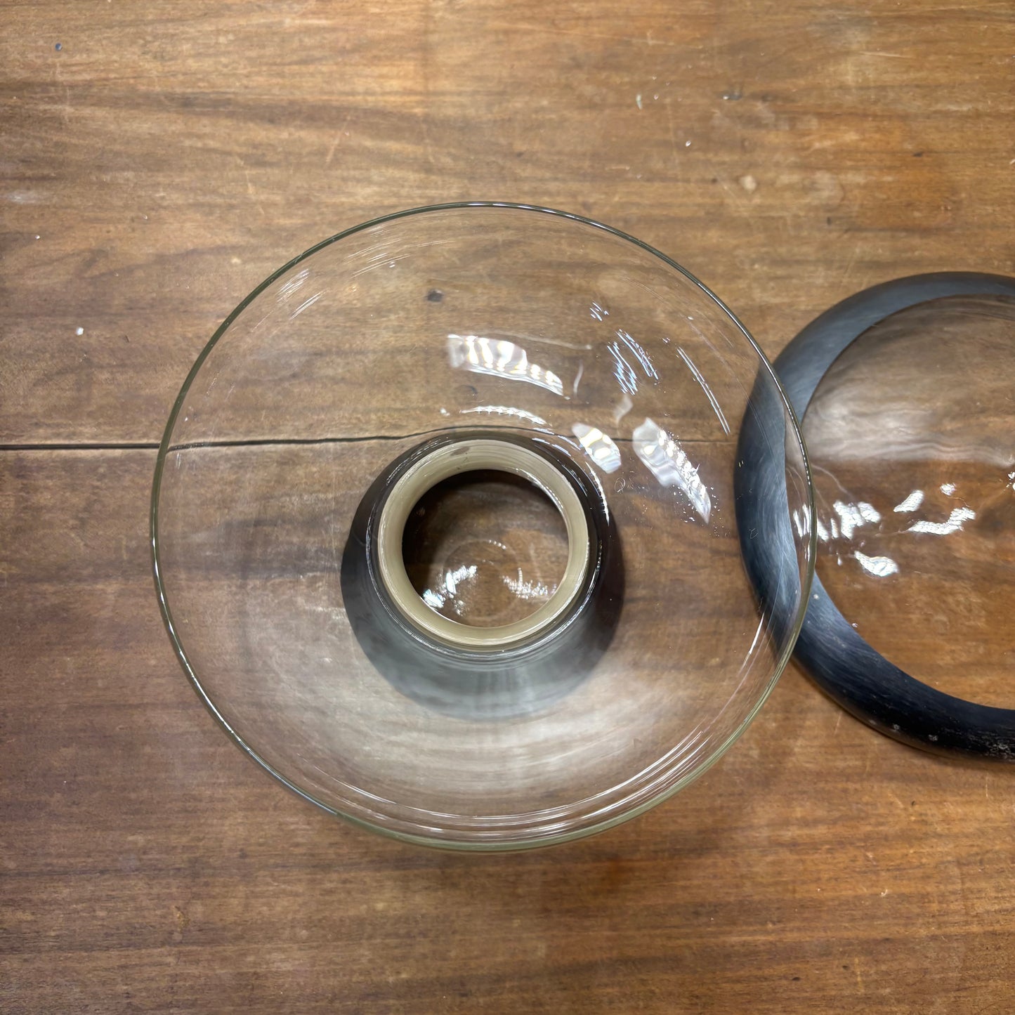 Mid Century Dorothy Thorpe Silver-Banded Covered Candy Dish