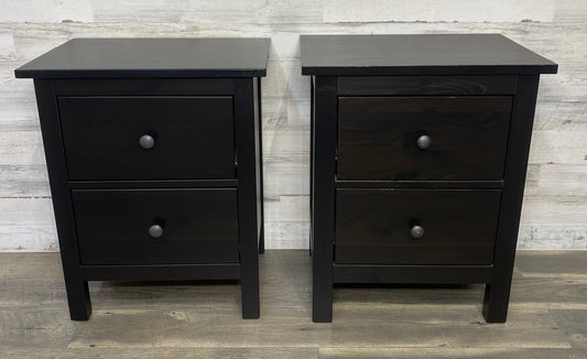 Set Of 2 Black IKEA Nightstands
