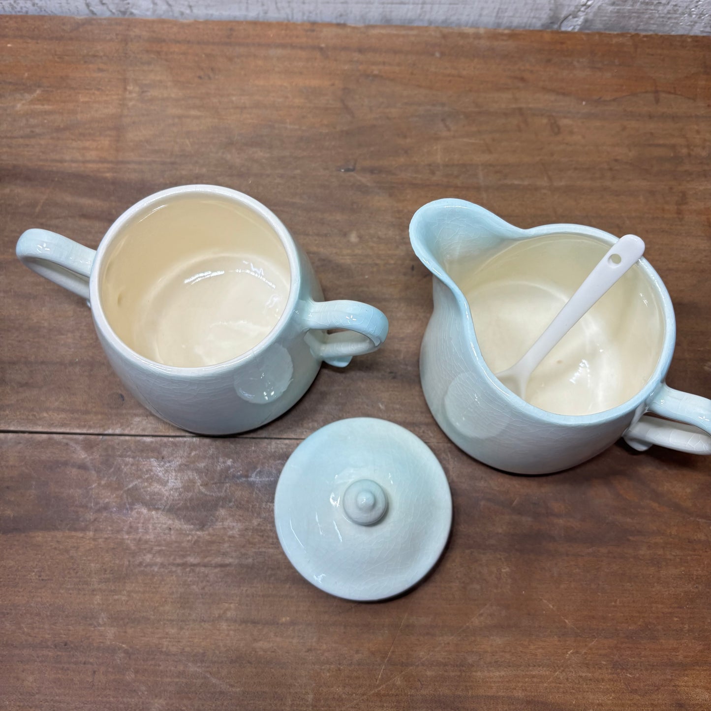 Vintage Ceramic Creamer And Sugar Jar