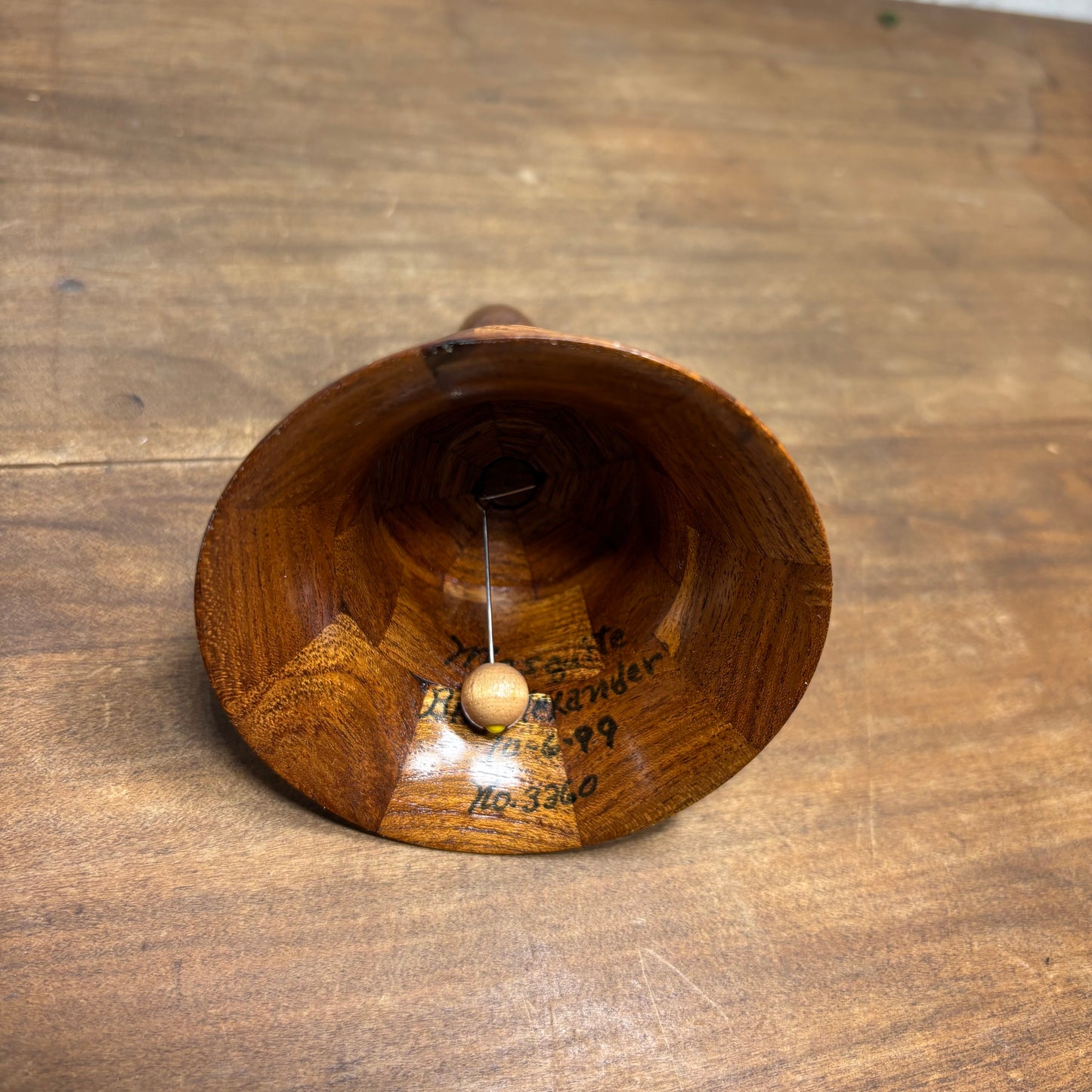 Handmade Wooden Hand Bell