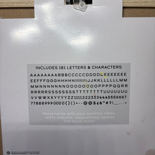 Red/Orange Letter Board