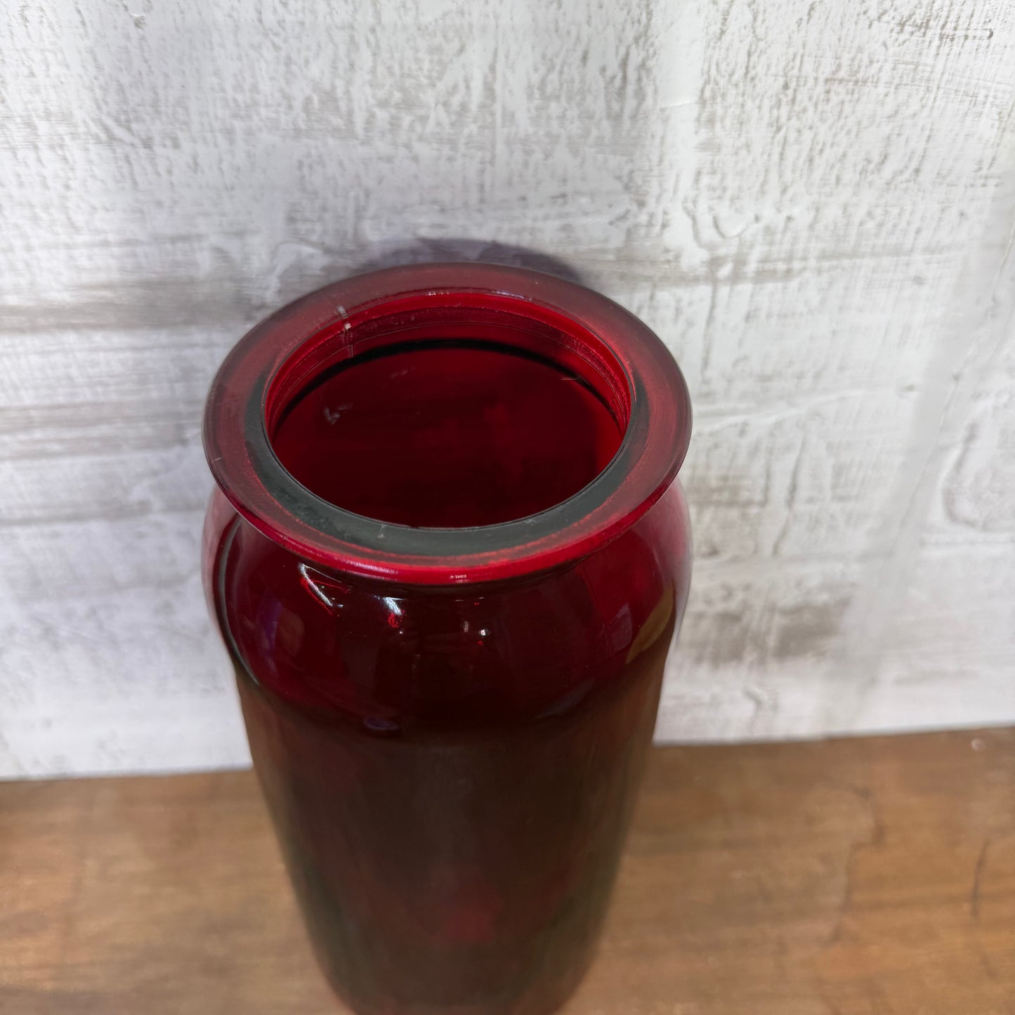 Ruby Red Glass Vase