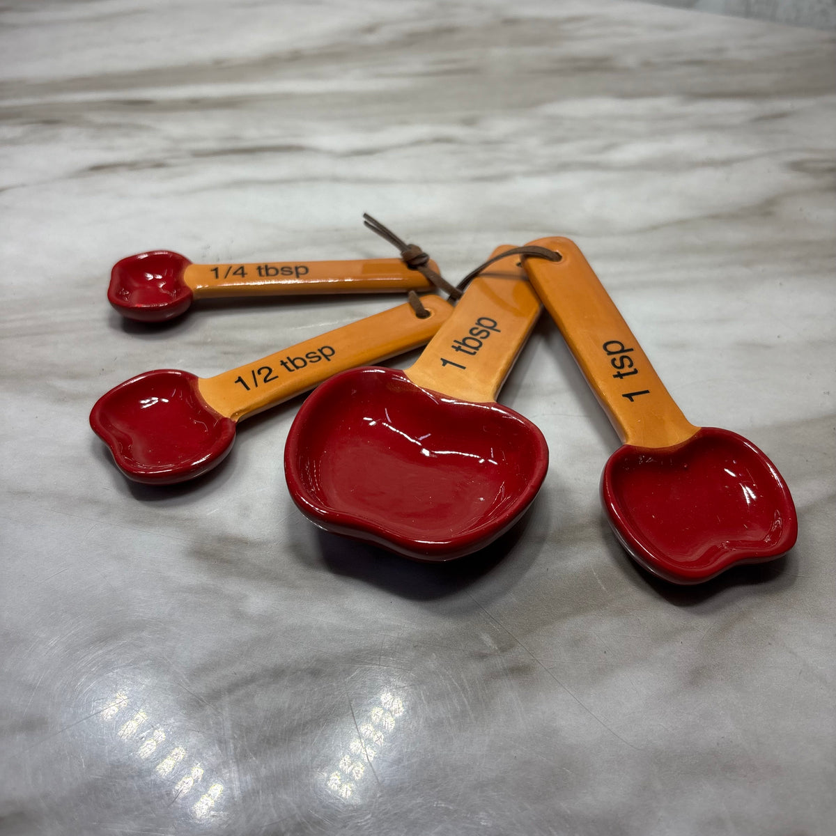 Apple Shaped Ceramic Measuring Spoons
