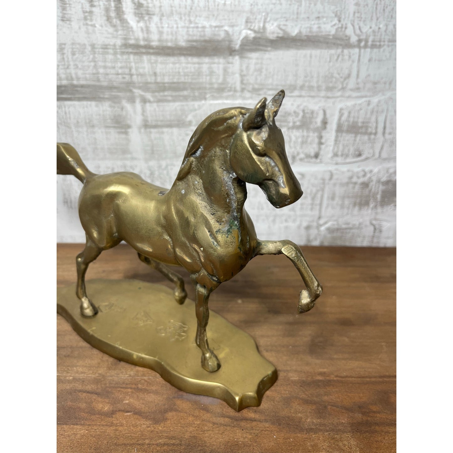 Vintage Brass Horse Sculpture