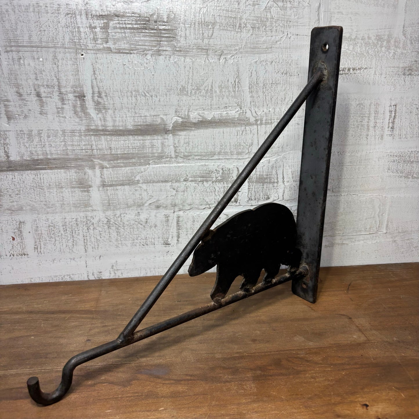 Wrought Iron Bear Basket/ Plant Hanger
