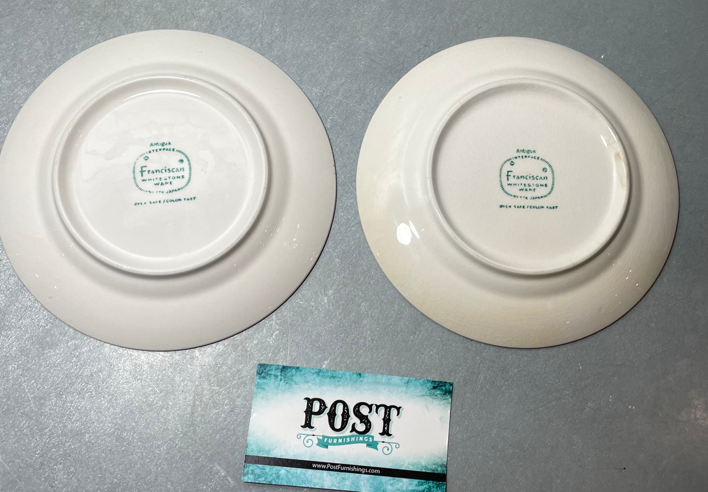 Set Of 2 Vintage Yellow Plates